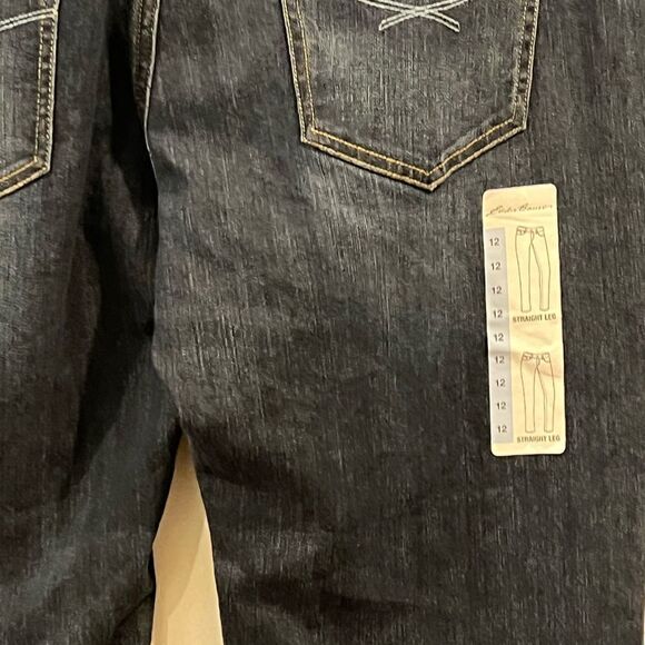 Eddie Bauer Dark Wash Straight leg Jean size 12/31 NWOT - Picture 11 of 15